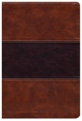 KJV Giant Print Reference Bible-Saddle Brown LeatherTouch
