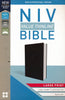 NIV Value Thinline Bible/Large Print Charcoal/Black Leathersoft with Holy Bible Geo Pattern