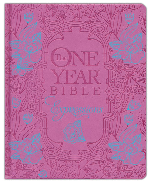 NLT One Year Chronological Bible Creative Expressions-Deluxe Fuchsia Hardcover
