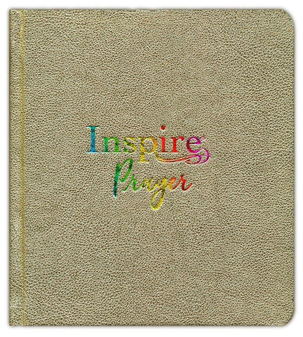 NLT Inspire Prayer Bible-Metallic Champagne Gold LeatherLike The Bible For Coloring & Creative Journaling