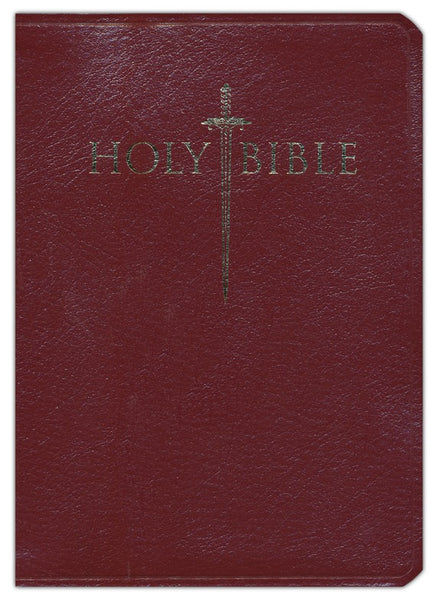 KJVer (Easy Reader) Large Print Sword Study Bible, Personal Size, Genuine Leather Burgundy