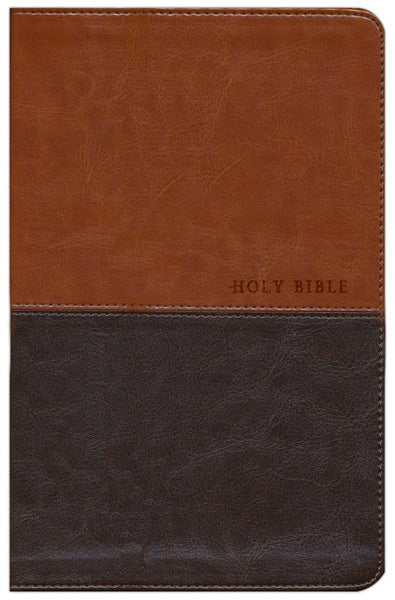 NLT Personal Size Large Print Bible-Brown/Tan TuTone