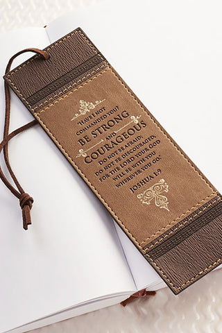 Bookmark "Be Strong and Courageous" Luxleather