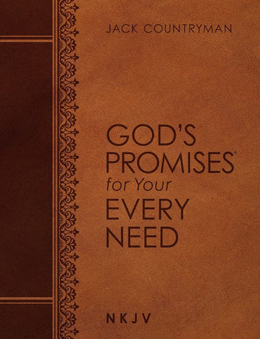NKJV God's Promises For Your Every Need (Large Text)-Brown Leathersoft