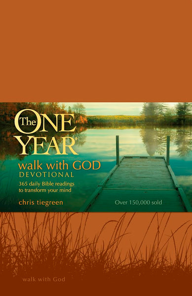 The One Year Walk With God Devotional-Tan LeatherLike