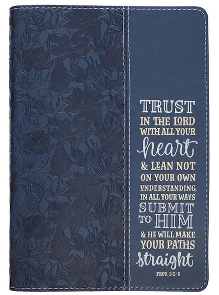 Journal-Classic LuxLeather-Trust In The Lord-Navy