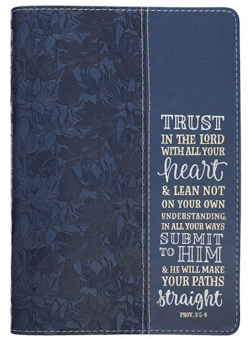 Journal-Classic LuxLeather-Trust In The Lord-Navy