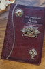 NAB Red Heart Catholic Jeweled Bible-Brown