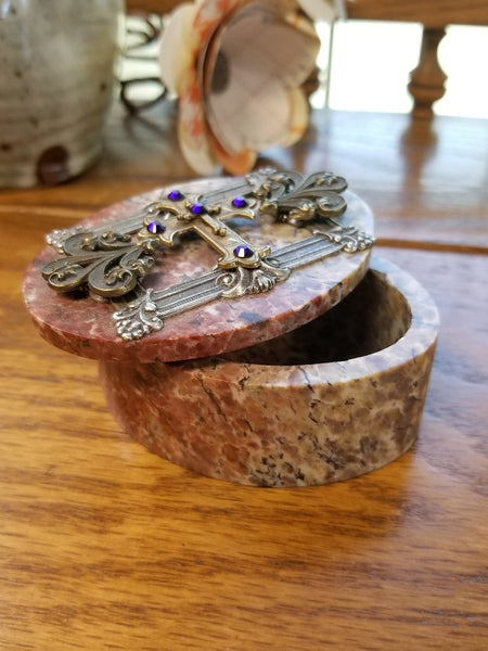 Oval Royalty Blessing Soapstone Box
