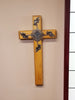 Majestic Blue Wooden Wall Cross 24