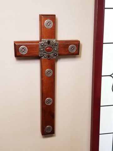 The Mission Wooden Wall Cross 24"