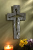 Brushed Steel Crucifix 6"