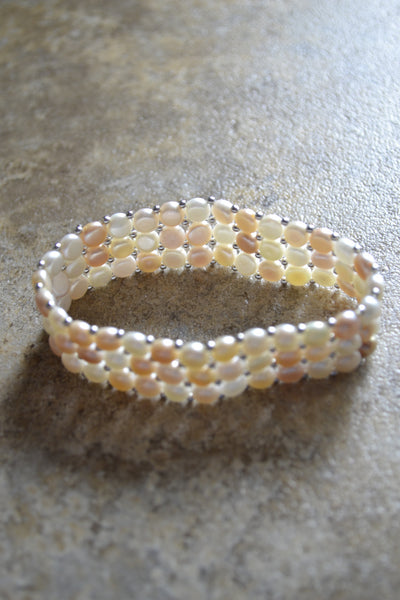 Freshwater Cultured  Natural Multi-Colored Pearl Bracelet