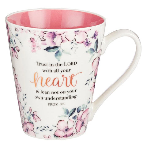 Boxed Gift Set-Journal & Mug-Trust in the Lord Pink Floral