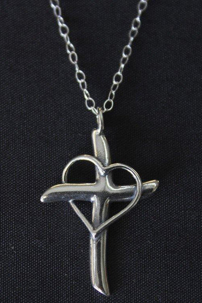 Sterling Silver Promise Cross Necklace