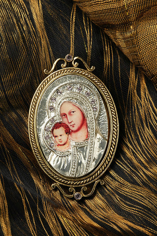 Iconica Mary and Baby Brooch