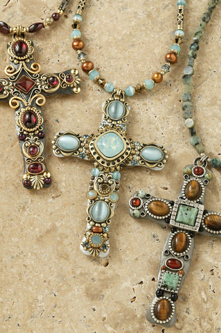 Opal Cross Necklace