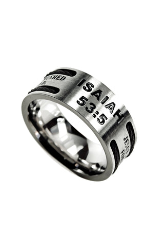 Cable Ring-Pierced Isaiah 53:5