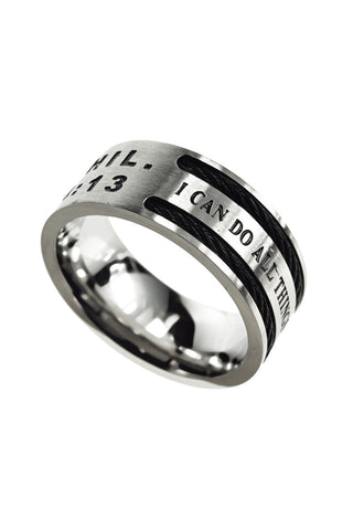 Cable Ring-Christ My Strength Philippians 4:13