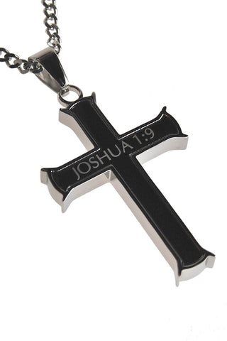 Black Courage Iron Cross Joshua 1:9