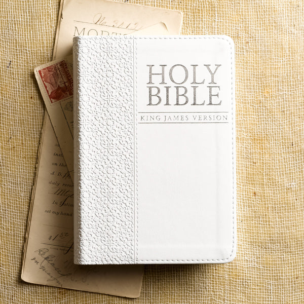 KJV Compact Bible Ivory White – Celebrate Faith