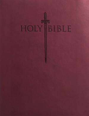KJVER Sword Thinline Personal Size Bible-Burgundy