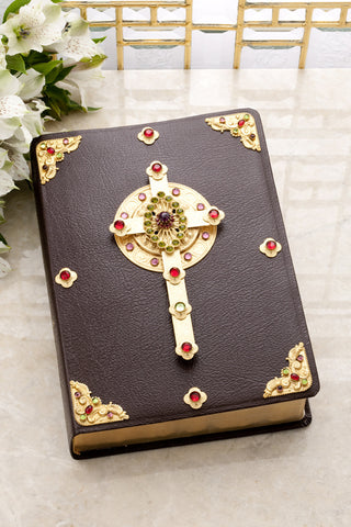 KJV Celtic Cross Heritage Bible - Burgundy