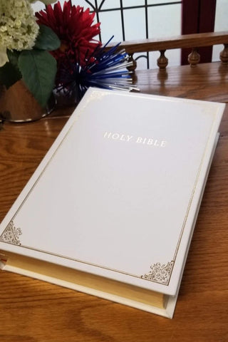 CSB Large Print Family Bible White LeatherTouch