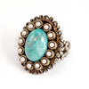 Turquoise & Pearl Oval Ring