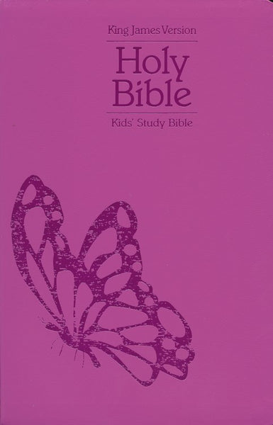 KJV Kids Study Bible-Pink Butterfly