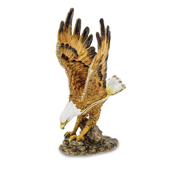 Trinket Box "Majestic" Gliding Bald Eagle Hinged