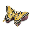Bejeweled Yellow Monarch Butterfly Trinket Box