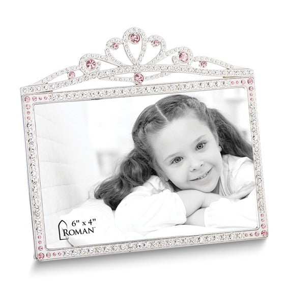 Princess with Pink Crystals Crown 6x4 Photo Frame