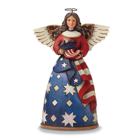 Bless the Stars and Stripes Patriotic Angel By Jim Shore