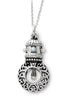 Sterling Silver Rhodium-plated Antiqued FW Cultured Pearls of Wisdom 18in Necklace