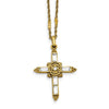 Elegant Crystal Cross Gold Necklace