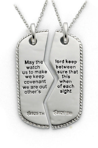 Military Mizpah Dog Tags for Two