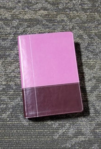 NIV-Giant Print Reference Bible Pink/Brown