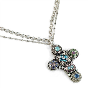 Etheria Crystal Cross Necklace