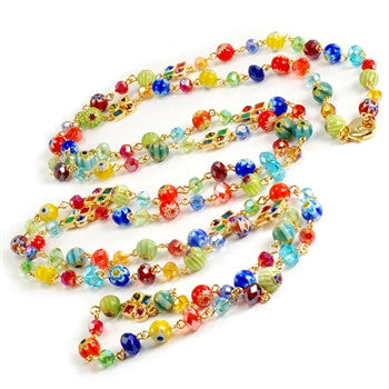 Long Candy Glass Beads
