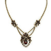 Victorian Garnet Sweetheart Necklace and Earring Set