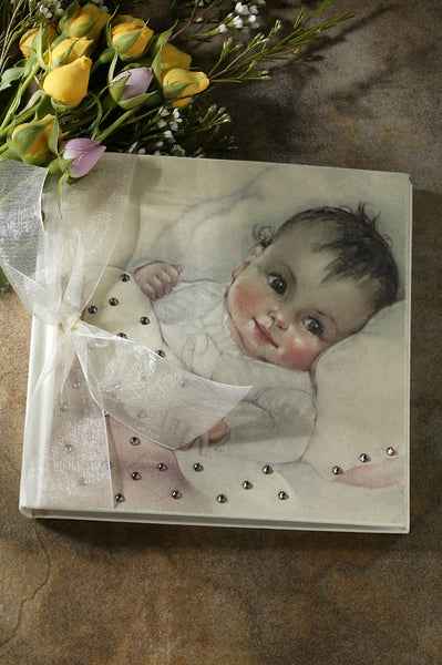 White and Pink Baby Girl Photo Album RETIRED