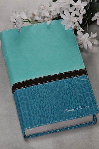 NIV Woman's Devotional Bible-Turquoise & Light Blue