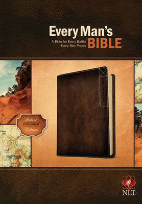 NLT Every Man's Bible-Deluxe Explorer Edition Rustic Brown Indexed