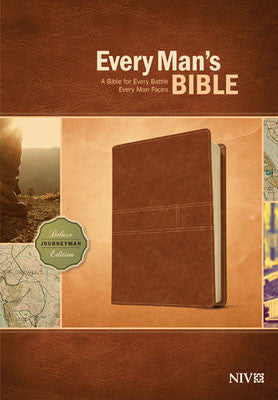 NIV Every Man's Bible-Deluxe Journeyman Edition Burnt Khaki Indexed