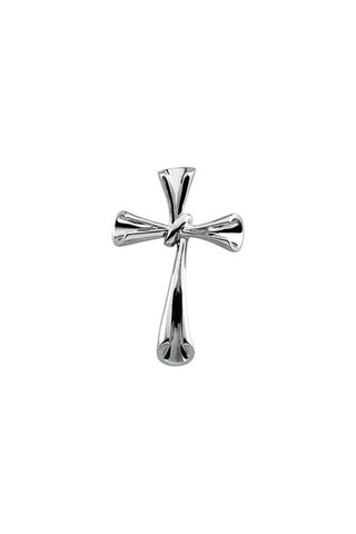 Sterling Silver Curved Cross Pendant