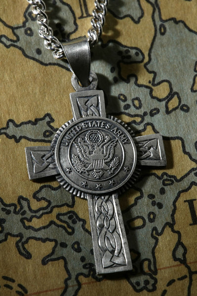 Sterling Silver U.S. Army Cross Pendant