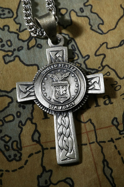 Sterling Silver Air Force Cross Pendant