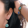 Turquoise Boho Medallion Earrings