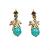 Turquoise Drop Cluster Earrings